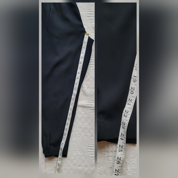 Babaton by Aritzia Dexter Pull On Business Formal Cropped Pant Trousers- Black - Picture 12 of 12